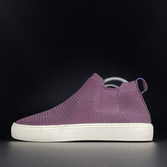 Rothy's The Chelsea Women’s 7 Berry Lattice Knit Pull On Ankle Boots Casual EUC - Picture 1 of 10
